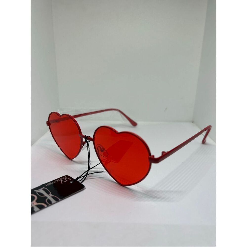 Y2K Red Heart Sunglasses Retro Festival UV Protection